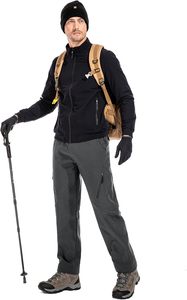 Pantalones de Esquí Impermeables y Cortavientos para Hombre, 10000 mm, Poliéster, Ropa de Nieve para Exteriores, Estilo Cargo, Cierre de Cremallera, Gris - Product Image 2