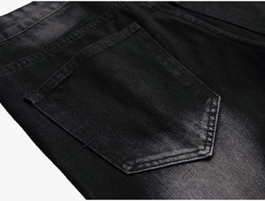 Jeans slim déchirés pour hommes, denim usé, pantalon skinny tendance - Product Image 6