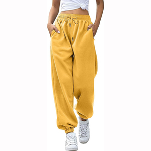 Women's High Quality Super Comfortable Flare Sweat Pants Elastic Waist Streetwear Summer Jogger <b>Drawstring</b> Wide Leg Breathable - Product Image 3