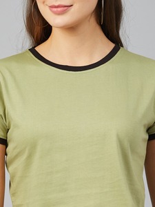 Top Corto Moderno y Elegante para Mujer, Transpirable, de Algodón, Color Liso, Camiseta Corta de Verano para Mujer - Product Image 4
