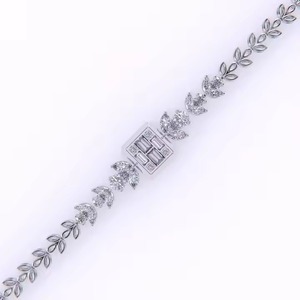 White Gold Elegant Design Multi Shape Diamond Bracelet For Women Natural Moissanite Diamond Bracelet At Reasonable Price - Product Image 4