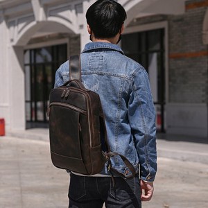 Mochila de Cuero Genuino Personalizada, Impermeable, para Viajes, Portátil, de Lujo, para Negocios, para la Escuela, LBK-0107 - Product Image 6