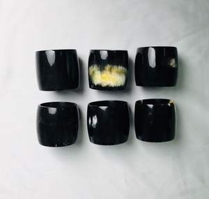 Porte-serviettes en corne de buffle naturelle, poli miroir, pour vaisselle et serviettes, au meilleur prix - Product Image 5