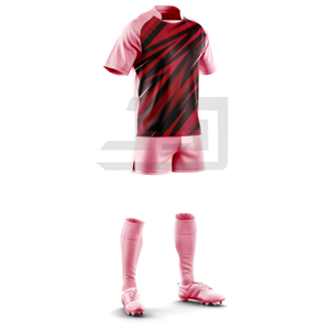 Ensemble d'uniformes de rugby personnalisés, maillot et short sublimés, vêtements de sport respirants, broderie 3D, écologiques, col en V professionnel - Product Image 2