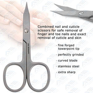 Cortaúñas de belleza de grado profesional Premium, tijeras para dedos y cutículas de acero inoxidable de alta calidad con hoja curva afilada - Product Image 4