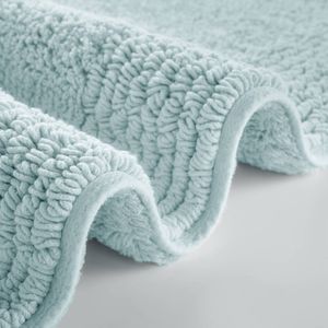24x60\" 100% Cotton <b>Tufted</b> 3000 GSM Reversible Bath <b>Rug</b> 1 PCS Blue 3000 GSM Reversible Bath <b>Rug</b> - Product Image 4