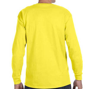 T-shirt décontracté à manches longues pour homme, col rond, coton respirant, streetwear tendance pour tous les jours - Product Image 5