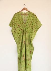 Caftán Tie Dye para Mujer, Largo hasta el Suelo, Ecológico, 100% Algodón, Corte Holgado, Cintura Natural, Estilo Casual de Verano, Boho, para Vacaciones - Product Image 3