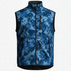 <b>Men's</b> <b>White</b> Camouflage Soft Shell <b>Vest</b> Sleeveless Windproof Autumn Hunting Wear - Product Image 2