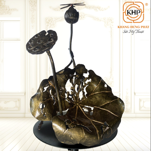 Soporte para botella de vino con forma de hoja de loto de hierro forjado, 100% hecho a mano, soporte decorativo para una sola botella con diseño de flores y hojas, decoración vintage para el hogar - Product Image 1