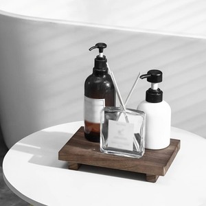 Rustic Solid Wood Decorative Pedestal <b>Tray</b> for Candles Plants Bathroom Kitchen Counter Display Wholesale made in Vietnam - Product Image 5