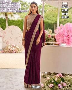Costume de cérémonie traditionnel pour femmes Ziva Black, longueur au sol, pour mariage et Diwali - Product Image 5