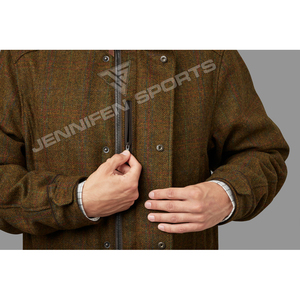 เสื้อแจ็คเก็ตแทคติคอลผู้ชาย ผ้าขนสัตว์ผสม 100% เสื้อผ้าแทคติคอล Harkila เสื้อผ้าล่าสัตว์ Ainfad เสื้อแจ็คเก็ตโค้ท - Product Image 2