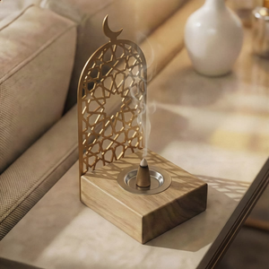 Quemador de Bakhoor de madera maciza, ideal para liberar un aroma intenso y crear un ambiente cálido y natural en el hogar. - Product Image 5