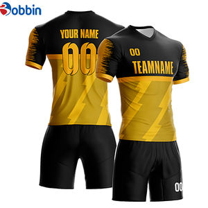 Maillots de football personnalisés pour adultes, col rond, haute qualité, respirants, pas chers, uniformes de football, vêtements de sport, shorts de football personnalisés - Product Image 1