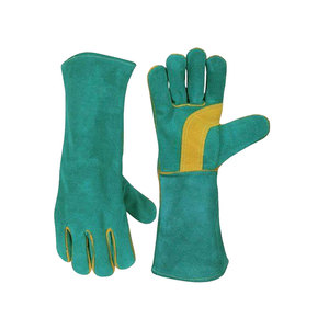 Gants de soudage en cuir de vachette de haute qualité, résistants à la chaleur, doublés de polaire, testés contre les éclaboussures de métal fondu, personnalisables, fabriqués au Pakistan - Product Image 1