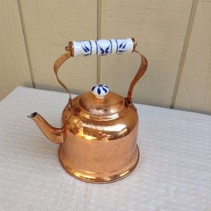 Traditional Copper Heating <b>Kettle</b> Matte Finish with Loop Handle Handmade for Stove Top Water Boiling and <b>Tea</b> Preparation - Product Image 2