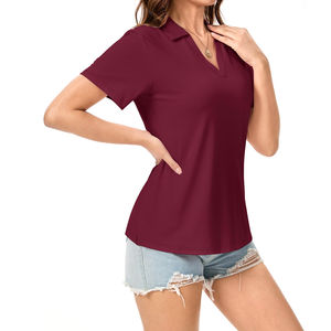 Producto en Oferta, Camiseta Polo de Corte Ajustado, Color Sólido, a la Moda, para Mujer, Precio Económico, Ropa Deportiva para Exteriores, Camisetas Polo para Dama - Product Image 6