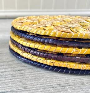 Juego de Posavasos de Ratán Coloridos, Ideal para Servir Té y Café, Regalo para Invitados y Decoración de Mesa - Product Image 6