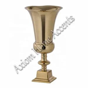 Vase de sol en céramique élégant et contemporain pour la décoration moderne du salon, design en aluminium fait main avec surface transparente - Product Image 3