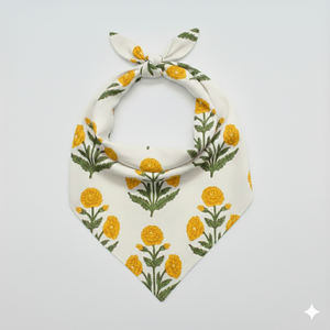 Bandana en coton à motif floral carré d'inspiration vintage, respirant, séchage rapide, tissu durable, couvre-tête décontracté, foulard pour femme - Product Image 6