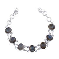 Pulsera de plata de ley 925 con amatista púrpura, estilo tribal, bohemio, Jaipur, hecho a mano en India, joyería de energía positiva.