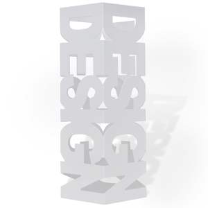 Support de rangement carré en acier blanc pour parapluie et bâton de marche, 19,1 pouces - Product Image 2