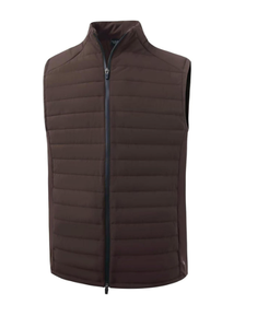 Chaleco acolchado gris claro para hombre, cuello alto, cierre de cremallera, cortavientos, informal, relleno de poliéster, corte regular, chaqueta de otoño. - Product Image 6