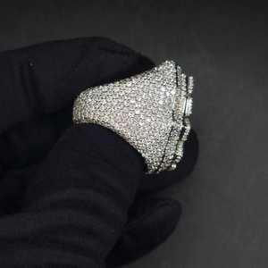 <b>Iced</b> Out Moissanite <b>Ring</b> Panther Face Band Micro Insert Pavé Jewelry for Party Gift - Product Image 2