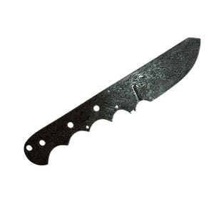 Cuchillo Táctico de Acero de Damasco con Ranura para el Dedo, Hoja para Fabricación de Cuchillos Personalizados, Cuchilla Utilitaria de Caza, Venta al por Mayor en EE. UU. y Europa - Product Image 1