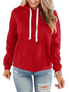 Sudadera con capucha personalizada de felpa antiencogimiento para mujer, estilo casual para otoño e invierno. Composición del material: 95% poliéster. - Product Image 6