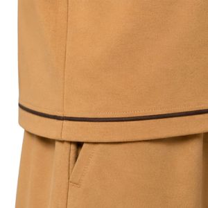 Camel Brown Mens Oversized <b>T</b> <b>Shirt</b> And Shorts Set Dark Brown Contrast Sleeves Custom Logo Casual Streetwear Summer Wholesale - Product Image 5