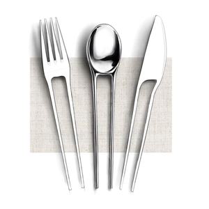 Royal look-Conjunto de cubiertos de plata y acero inoxidable, con diseño moderno, alta calidad, de lujo, para restaurante, boda, hogar y hotel - Product Image 1