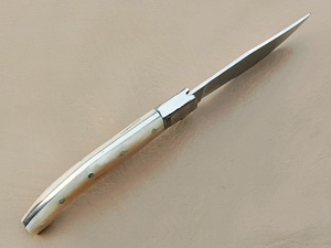 Couteau de chasse et de camping de haute qualité en acier Damas, lame à pointe tombante avec manche en résine, pour usage extérieur et DIY EDC - Product Image 2