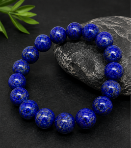 Pulsera de cuentas de piedra natural azul lapislázuli, estilo bohemio, unisex, regalo, joyería - Product Image 1