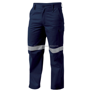 <b>Hi</b> Vis Reflective Stripes Breathable Cotton Cargo Pockets Workwear Pants Men Custom Workwear Uniforms Road Safety High - Product Image 1