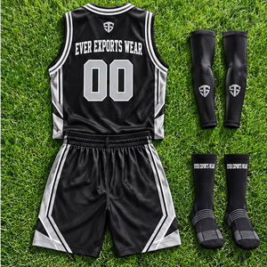 Tenue de basketball personnalisée noire et blanche, ensemble maillot et short pour équipe de basketball avec nom d'équipe et numéro de joueur personnalisés, vêtements de club - Product Image 4