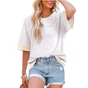 เสื้อยืดผ้าฝ้ายคุณภาพสูงสำหรับผู้หญิง - Product Image 1