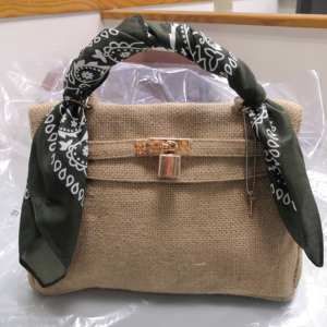 Bolso de Mano de Yute Natural para Mujer, Elegante y Ecológico, Bolso de Hombro para Dama - Product Image 1