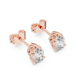 Pendientes con Diamantes Cultivados en Laboratorio de Corte Pera de 0.47CT, Engastados en Oro Rosa de 18K, para Mujer, Regalo de Compromiso, Boda, San Valentín, Uso Diario - Product Image 1