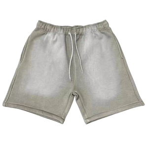 Shorts en molleton épais 400 GSM pour hommes, personnalisables, effet délavé, style streetwear, avec logo personnalisé, pour la détente, OEM ODM, vente en gros - Product Image 4