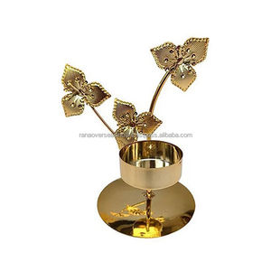 Offre Spéciale élégant Mini bougeoir en fer plaqué or pour une touche luxueuse Idéal pour les fêtes, les mariages et la décoration intérieure - Product Image 2