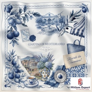 Écharpe en satin imprimée personnalisée, tissu de mode, marque privée, écharpe promotionnelle, fabricant de textiles OEM ODM, fournisseur de tissus personnalisés - Product Image 5