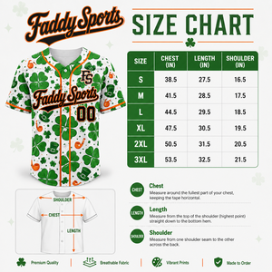 Maillot de baseball personnalisé de haute qualité avec logo par sublimation pour la Saint-Patrick, respirant, à boutons, pour homme, uniforme d'équipe sportive - Product Image 6