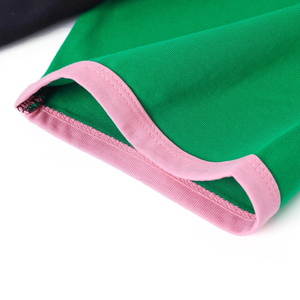 1908 Premium Chenille Raglan <b>Shirt</b> for <b>Women</b> Green White <b>Black</b> Color Soft Cotton Blend Short Sleeve Casual Greek Style - Product Image 4