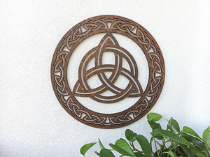 Arte de Pared de Madera con Nudo Celta, Escultura Decorativa de Madera para Colgar en la Pared, para Sala de Estar, Dormitorio, Oficina y Decoración Rústica del Hogar - Product Image 5