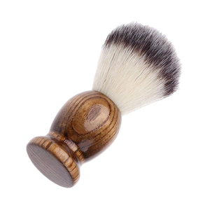 Pinceau à raser professionnel pour homme Barber Pro, manche en bois, poils de blaireau, brosse à barbe pour doigts, toilettage, poils de blaireau Silvertip CE - Product Image 3