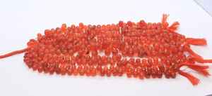 Cuentas de cornalina natural lisas en forma de lágrima de 6x9-7x11 mm, cuentas de cornalina en forma de lágrima, cuentas de cornalina en forma de gota para la fabricación de joyería, 8 pulgadas - Product Image 6