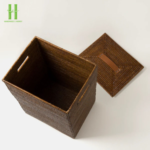 Hot Selling Natural Rattan <b>Wicker</b> Modern Design Storage Basket For Laundry Bedroom Storage Boxes & Bins OEM Rattan 2026 From - Product Image 3