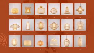 Lámpara colgante de bambú de mimbre hecha a mano moderna de 99 DATOS dorados - Product Image 6